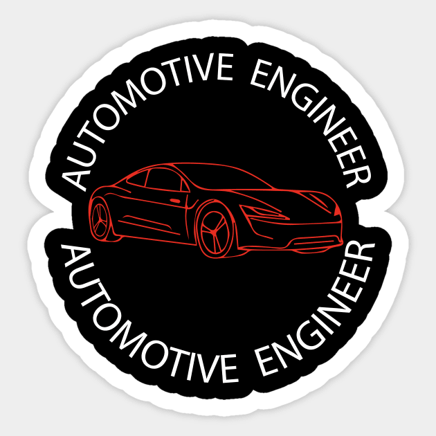 Best design automotive engineers car mechanics Sticker by PrisDesign99